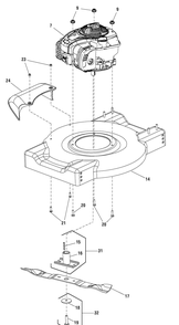 Part Location Diagram of 707421 Briggs and Stratton KIT-ADAPTER